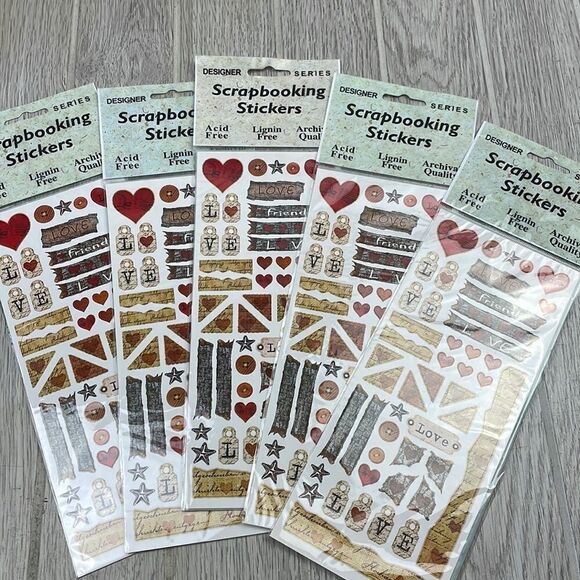 Designer Series Scrapbooking Stickers (5 sets) - Picture 1 of 4